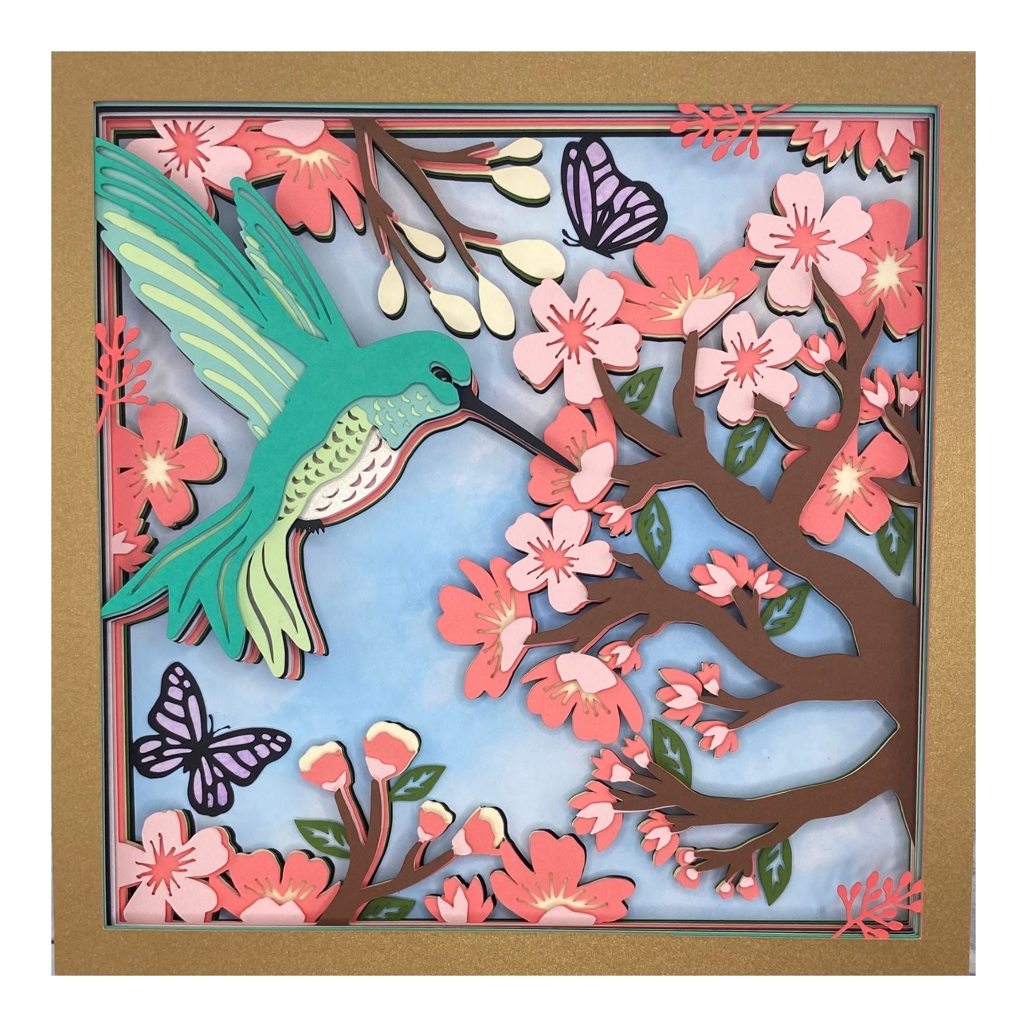 Layered cardstock shadowbox