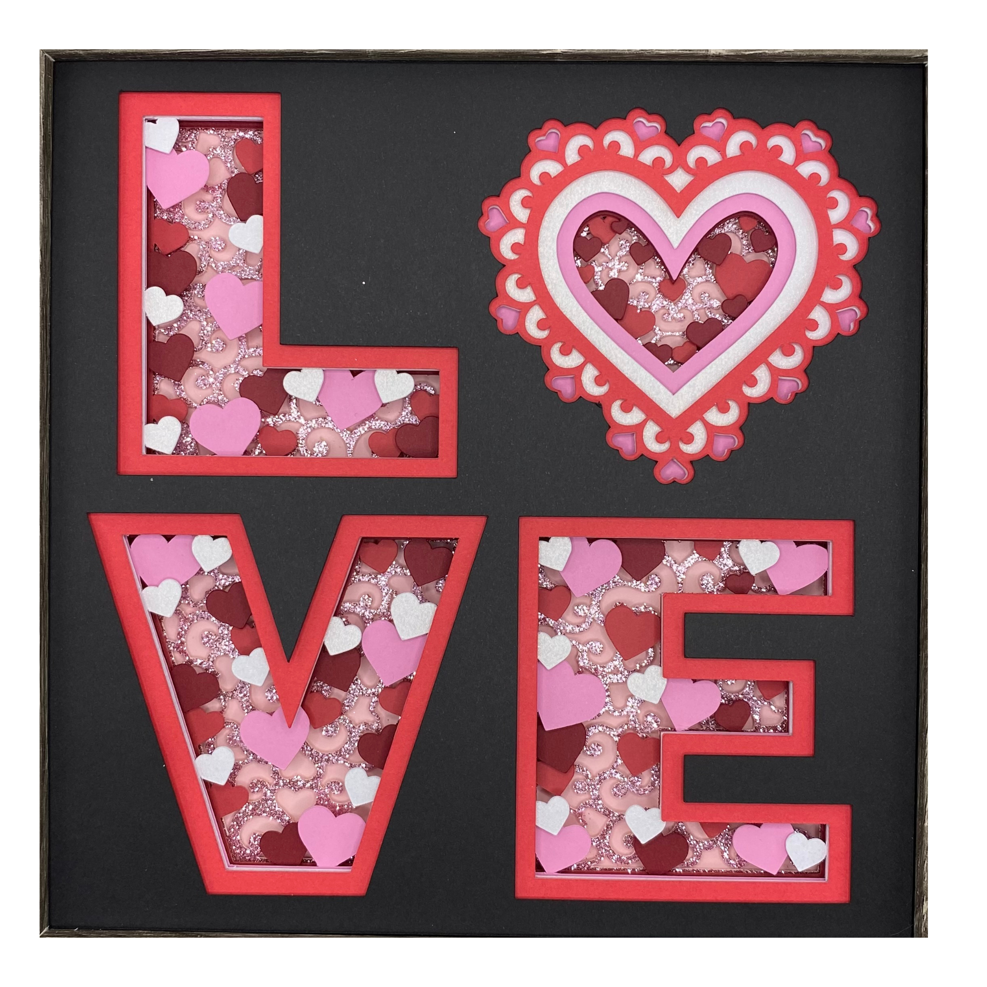 Layered cardstock shadowbox
