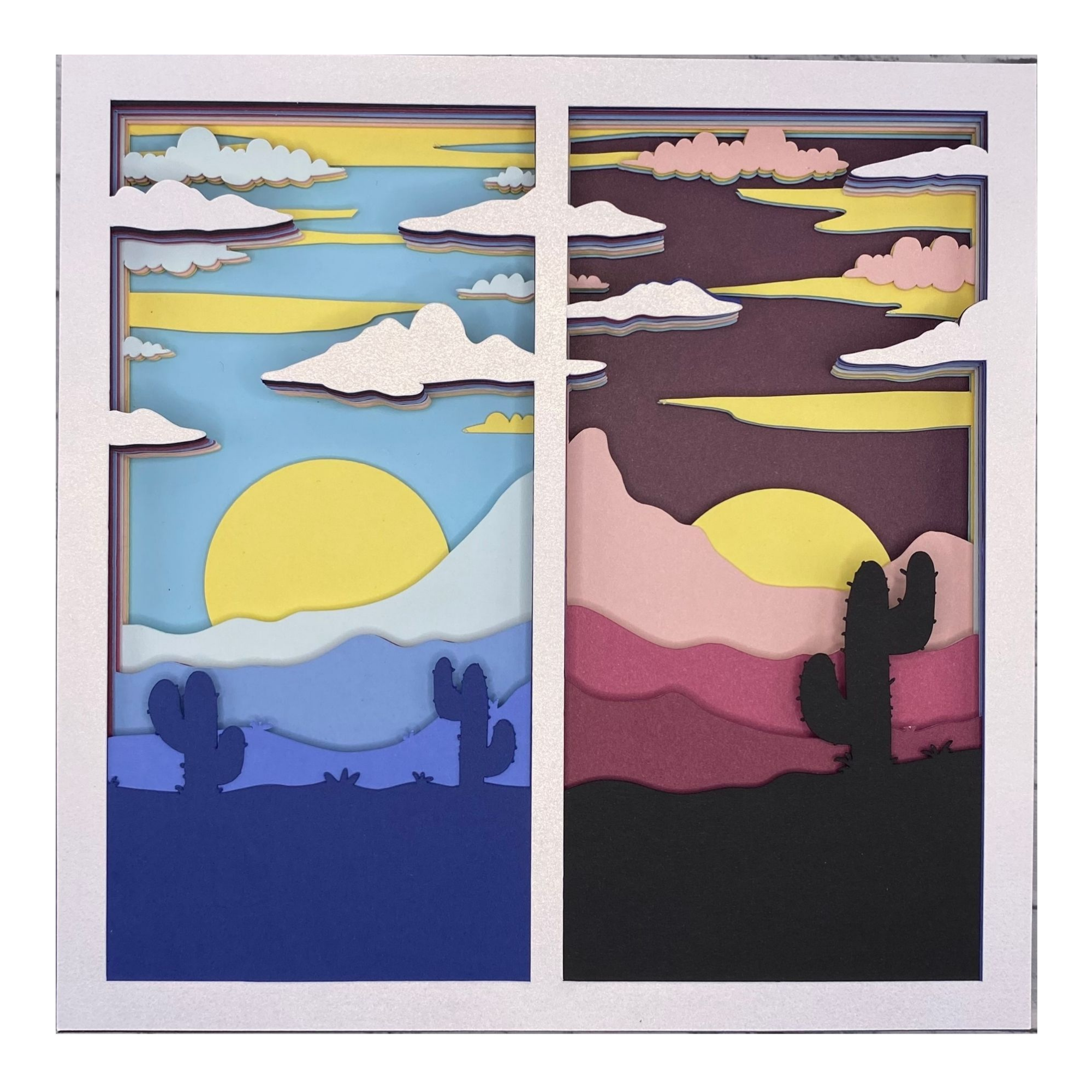 Layered cardstock shadowbox
