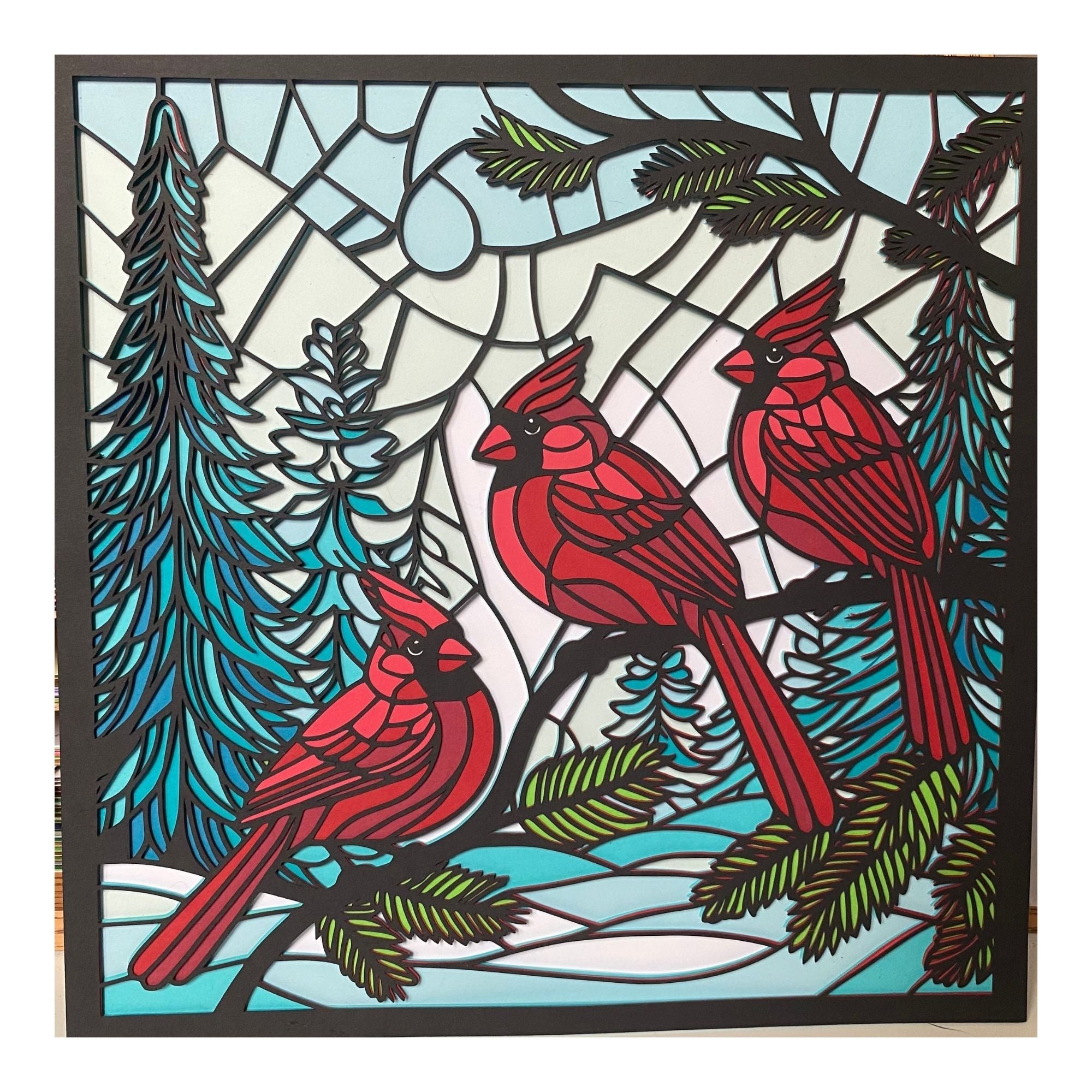 Layered cardstock shadowbox