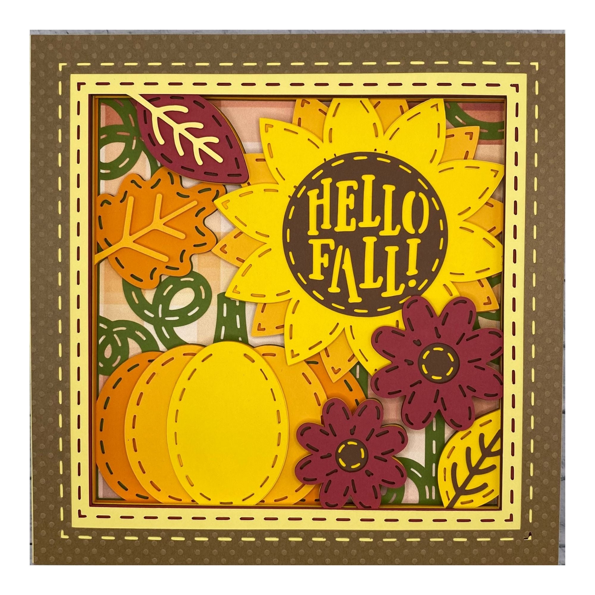 Layered cardstock shadowbox