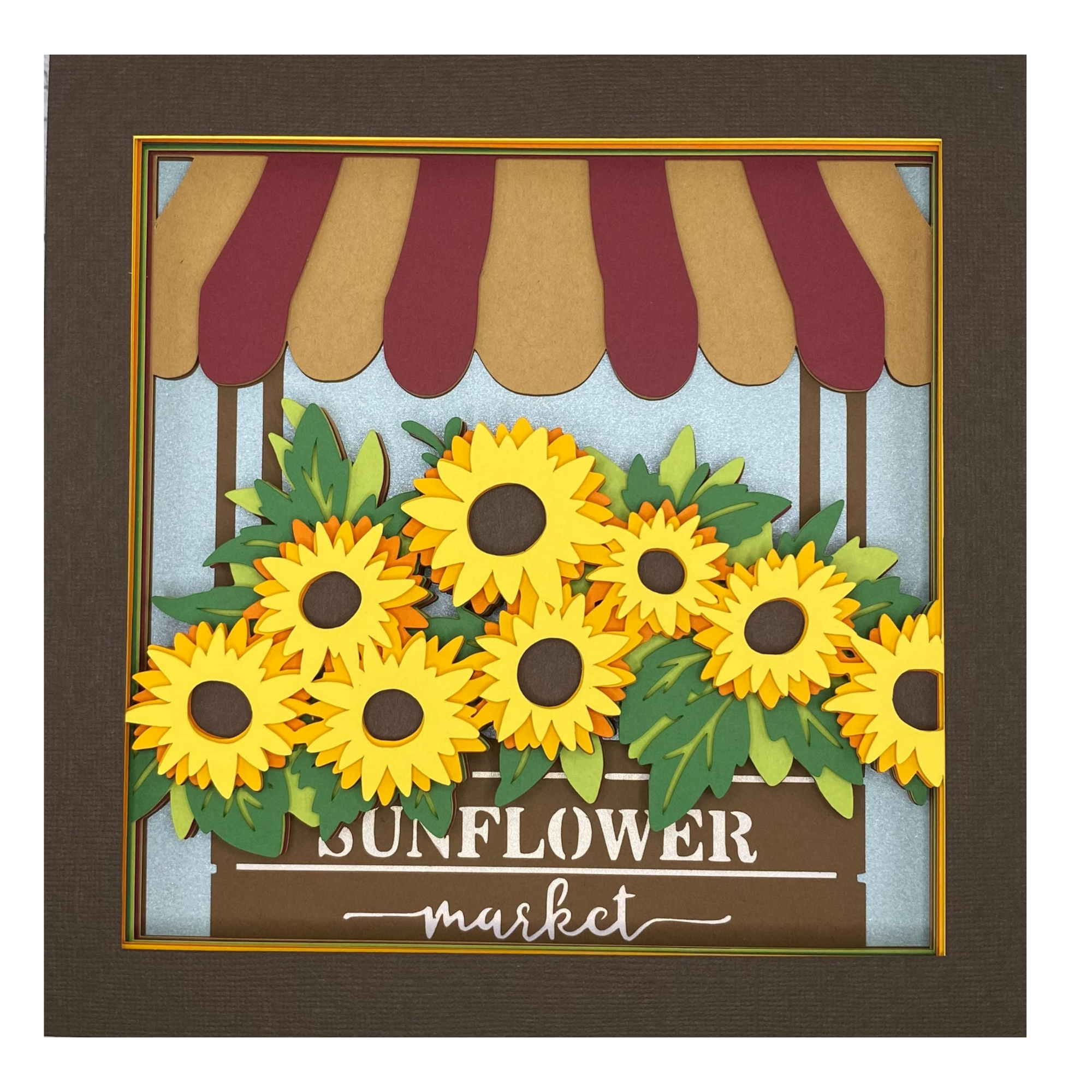Layered cardstock shadowbox