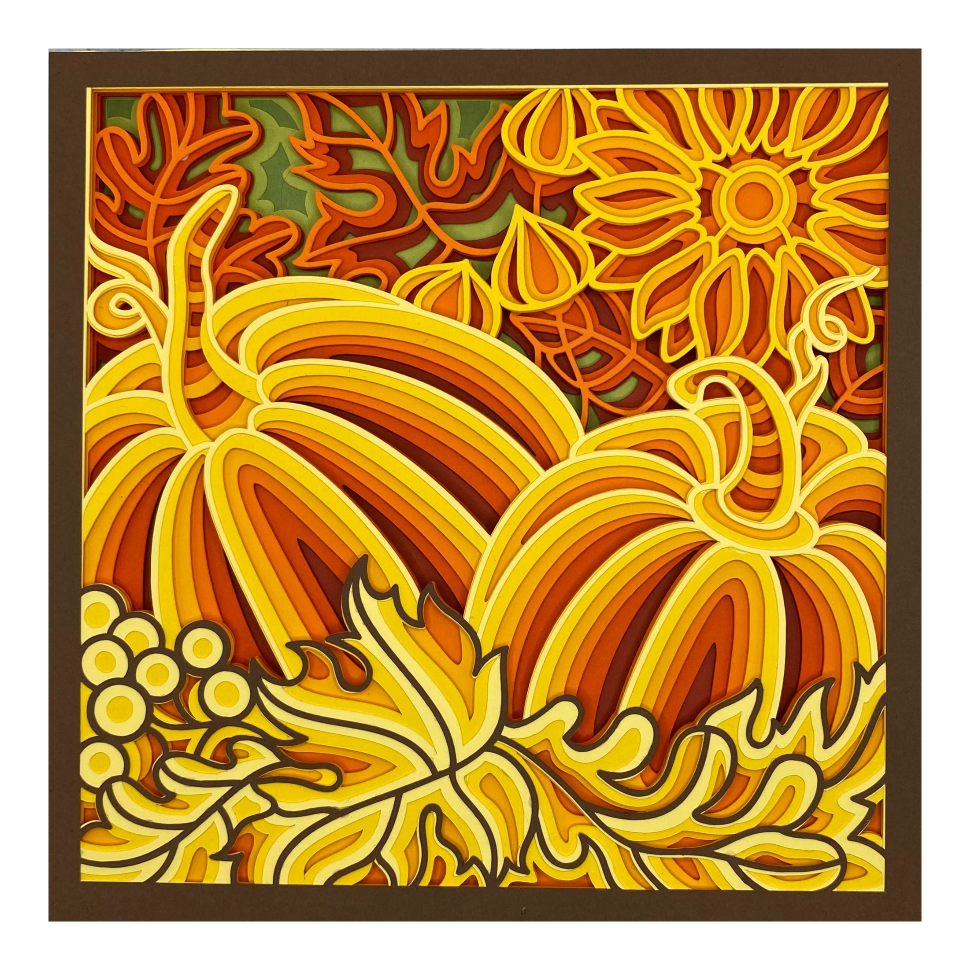 Layered cardstock shadowbox