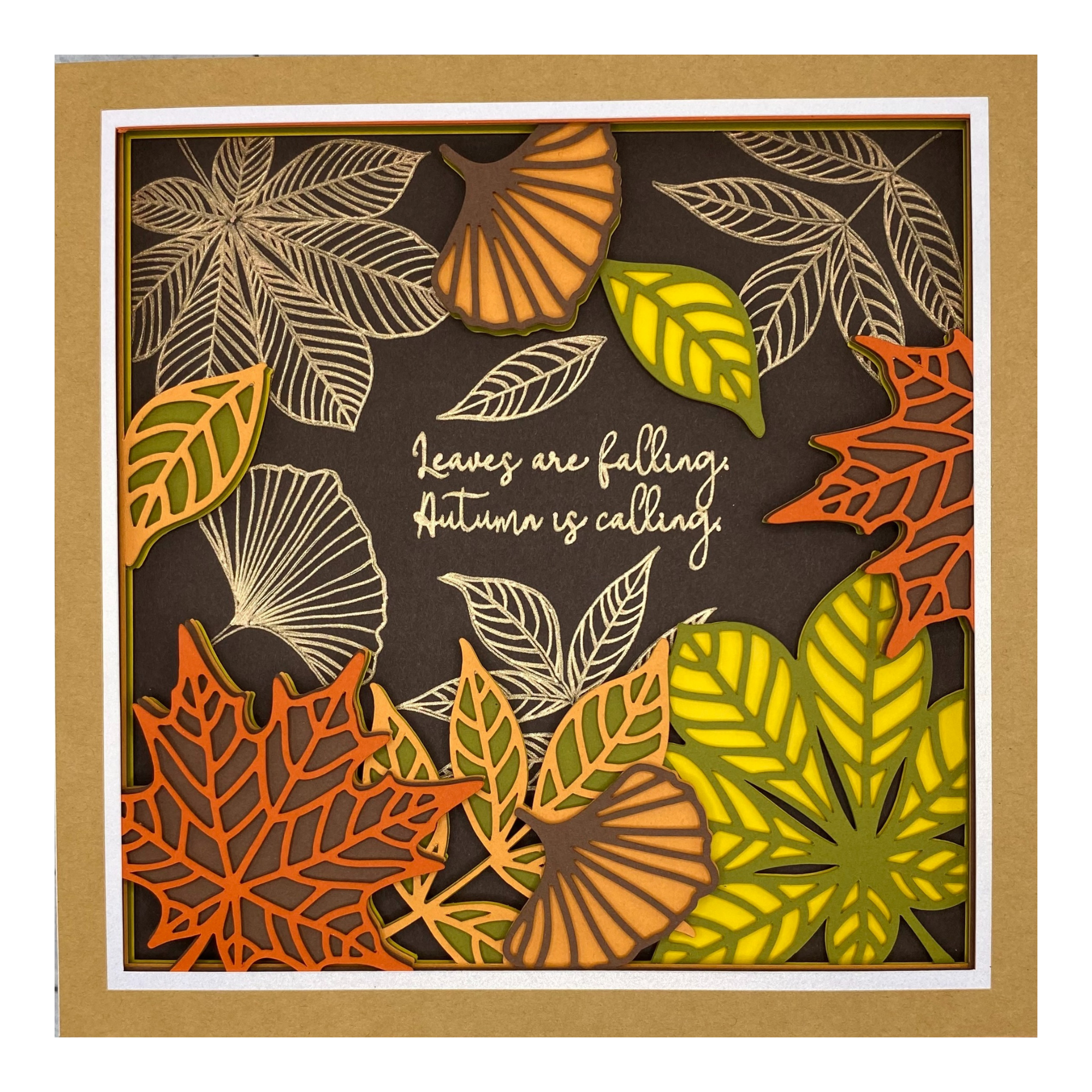 Layered cardstock shadowbox