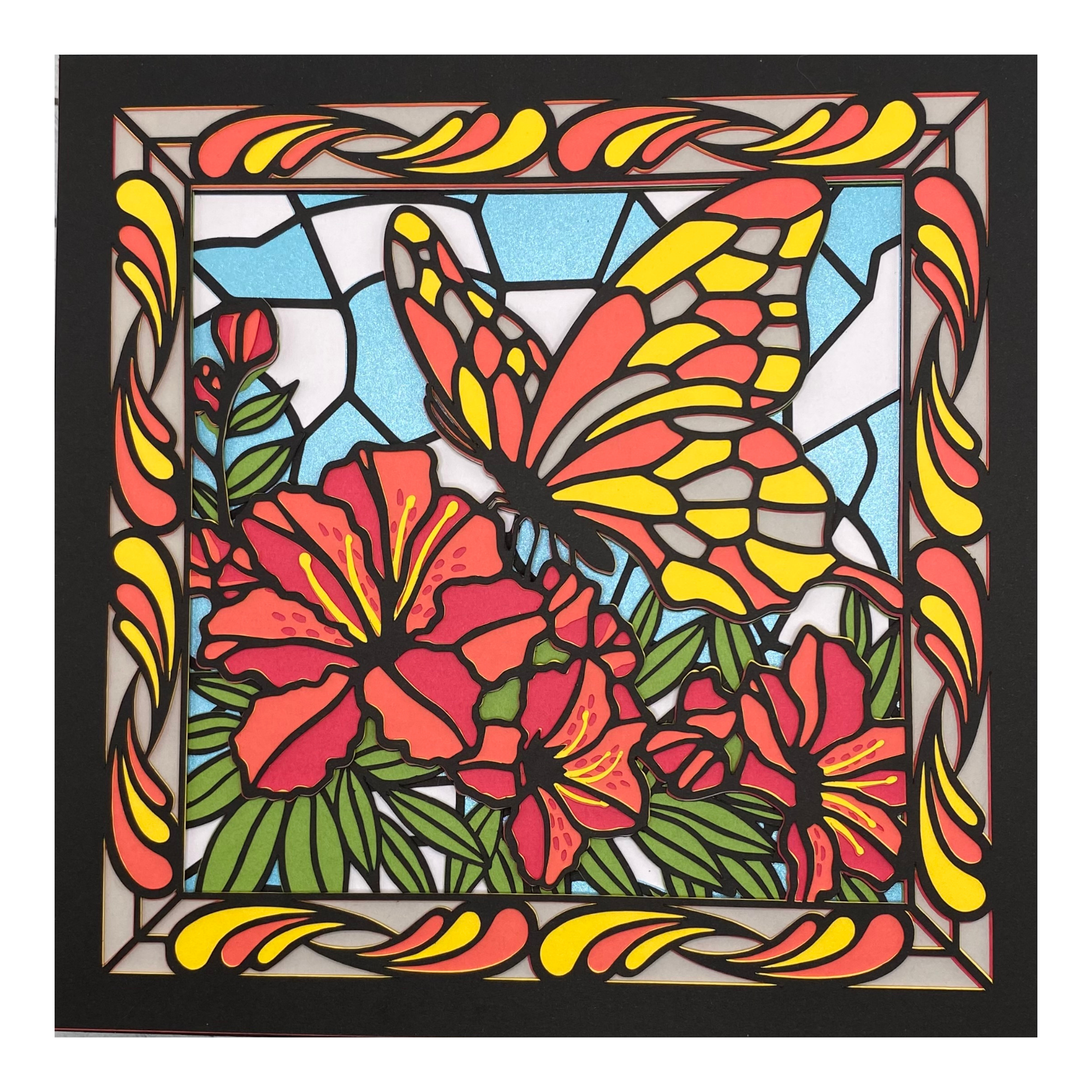Layered cardstock shadowbox