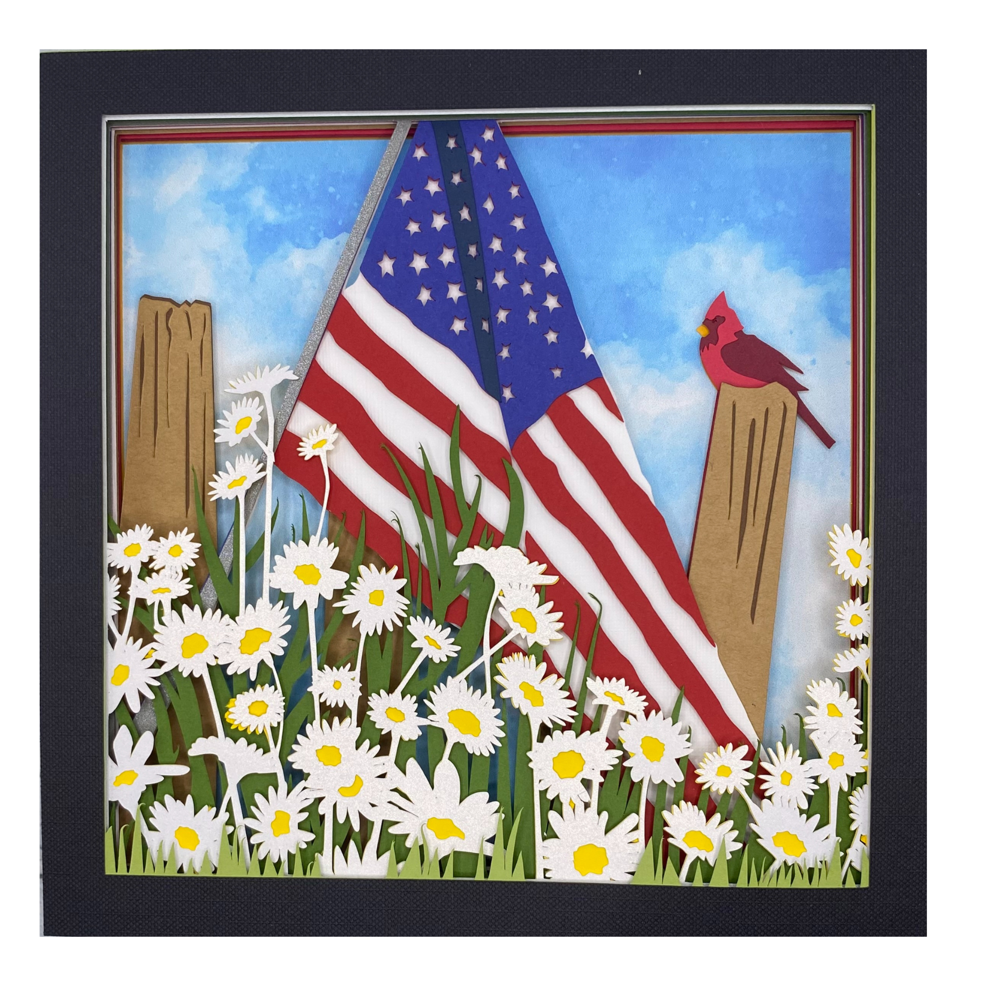 Layered cardstock shadowbox