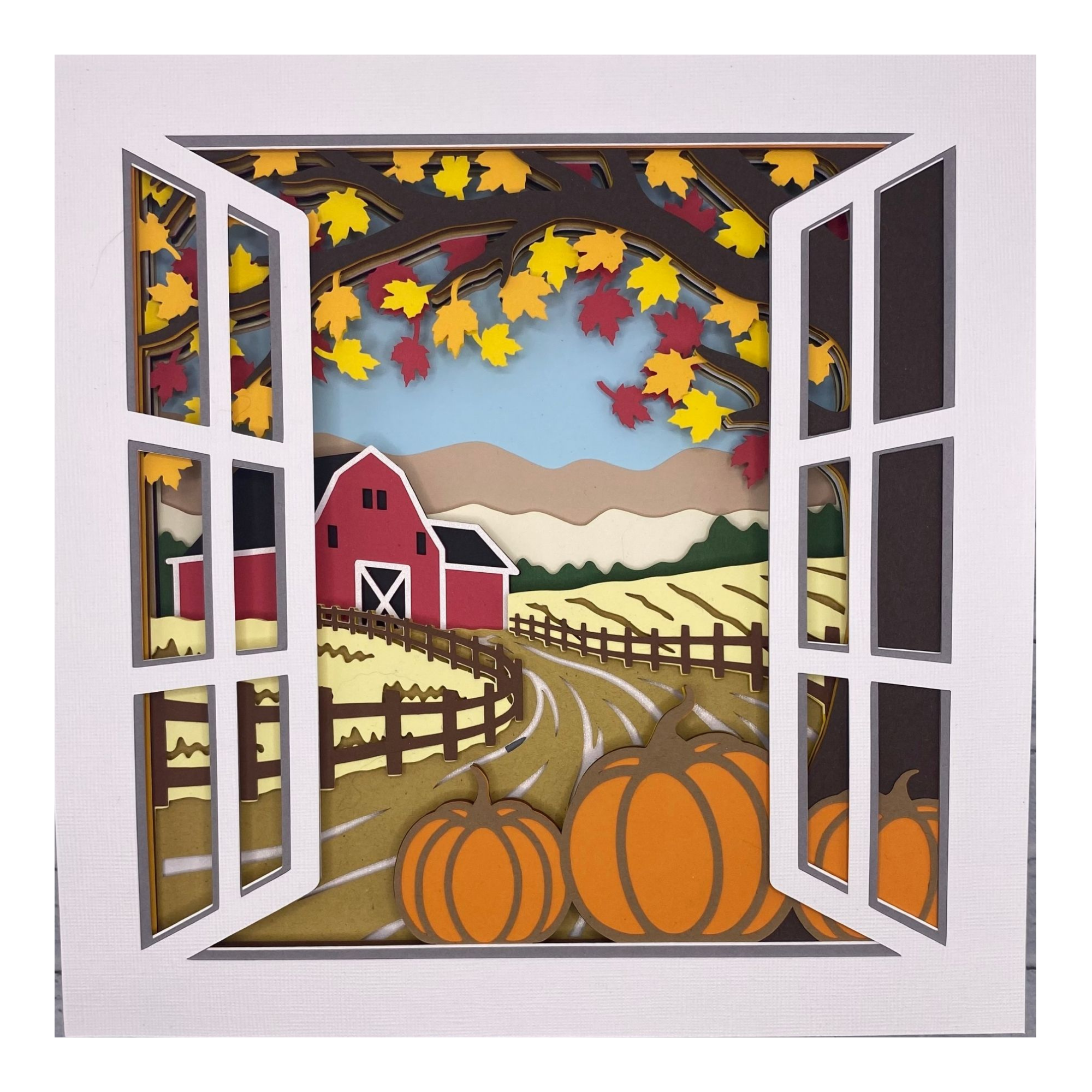 Layered cardstock shadowbox