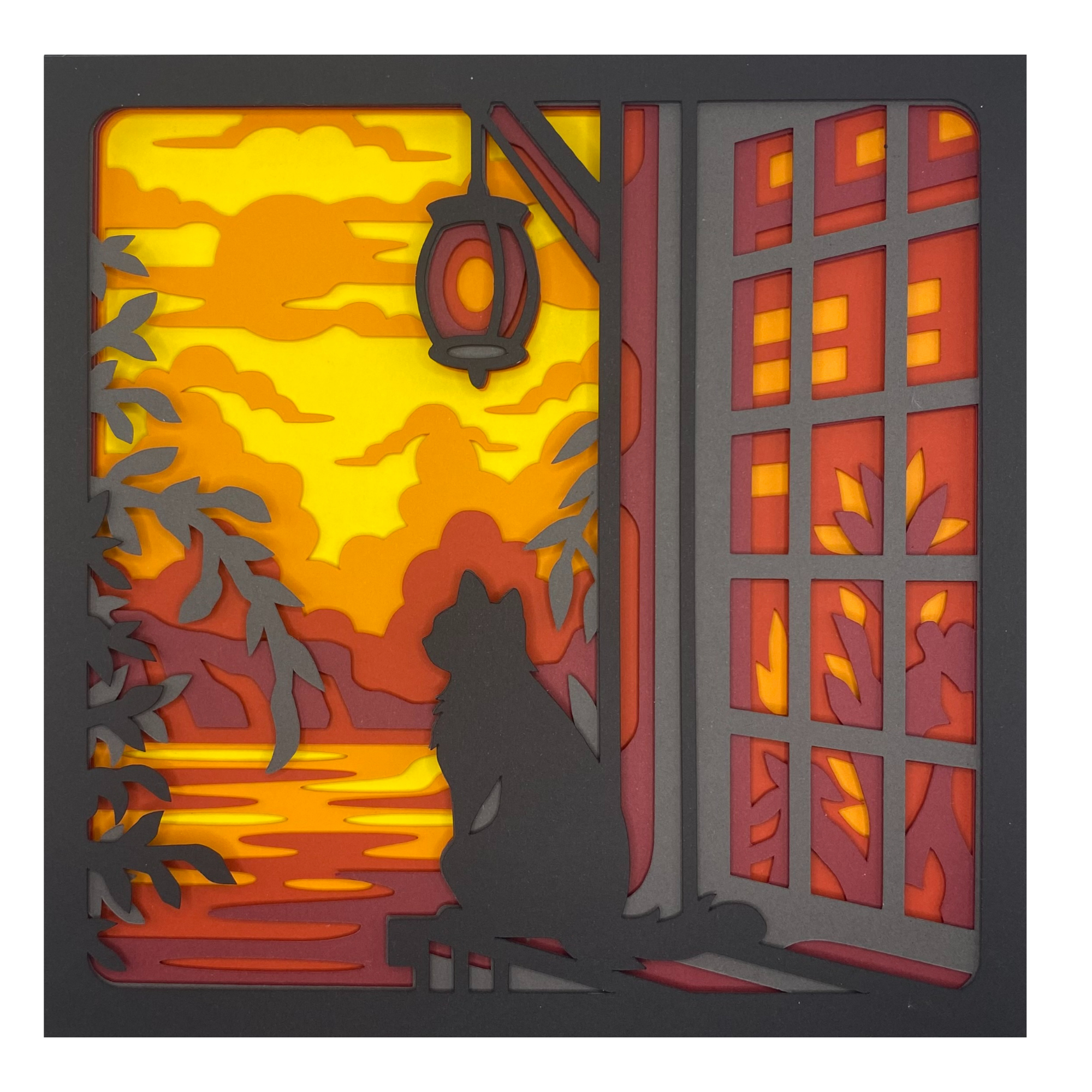 Layered cardstock shadowbox