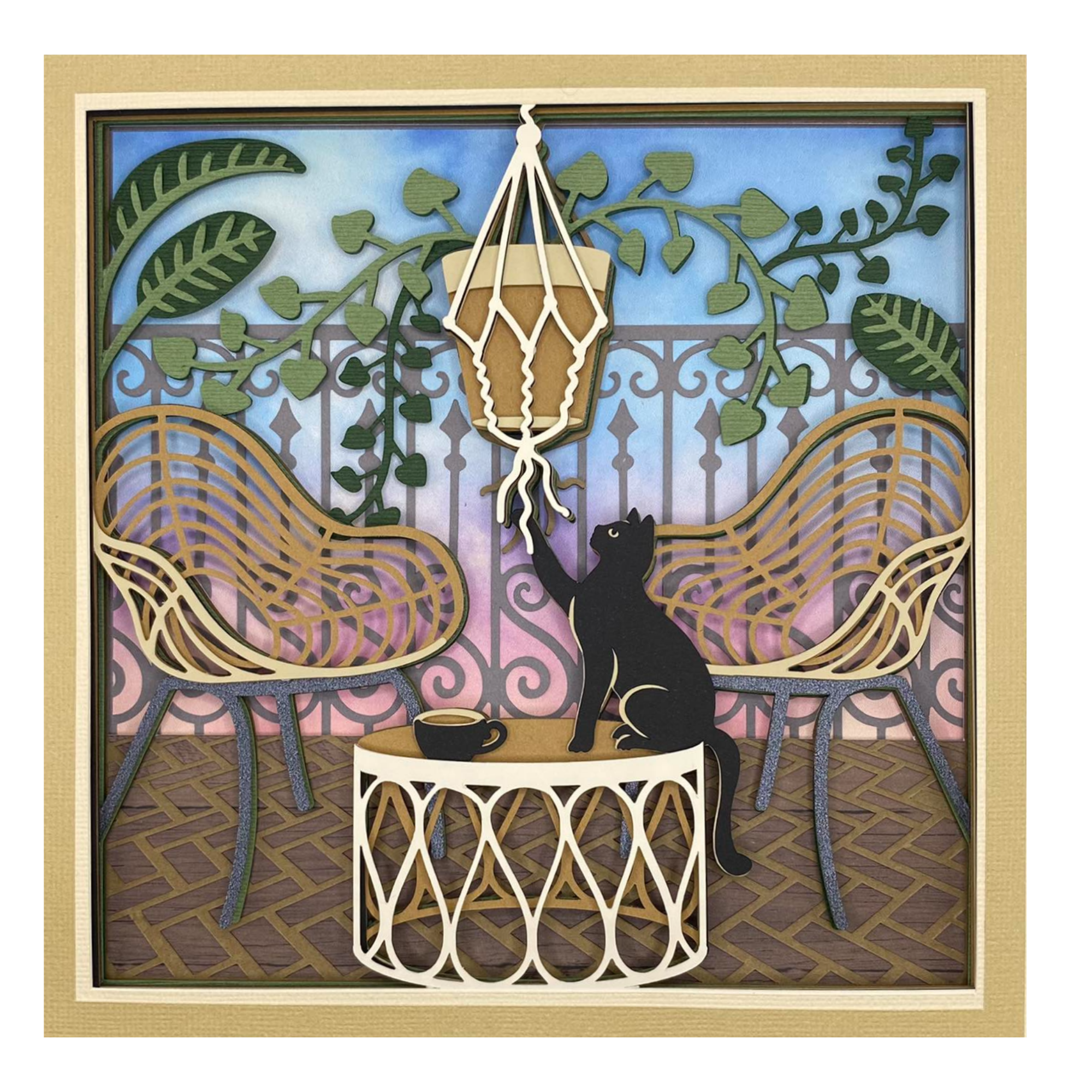 Layered cardstock shadowbox