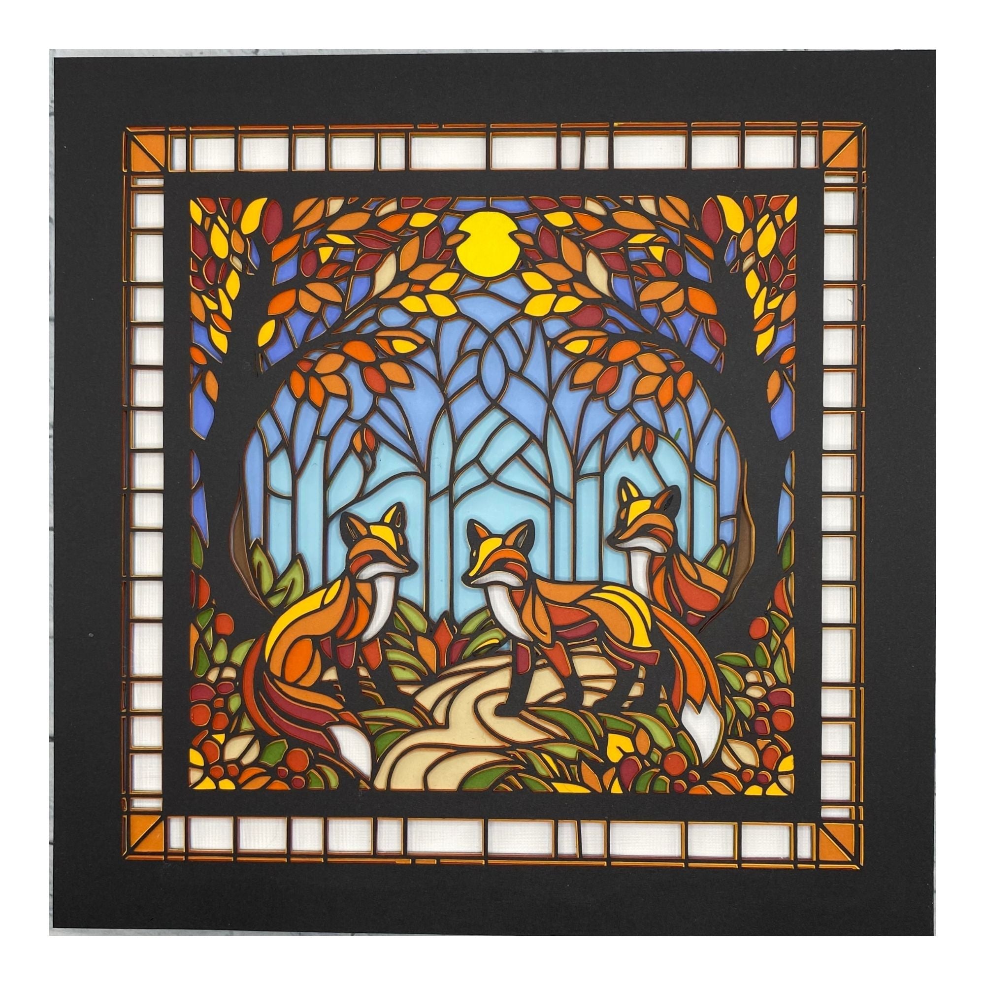 Layered cardstock shadowbox