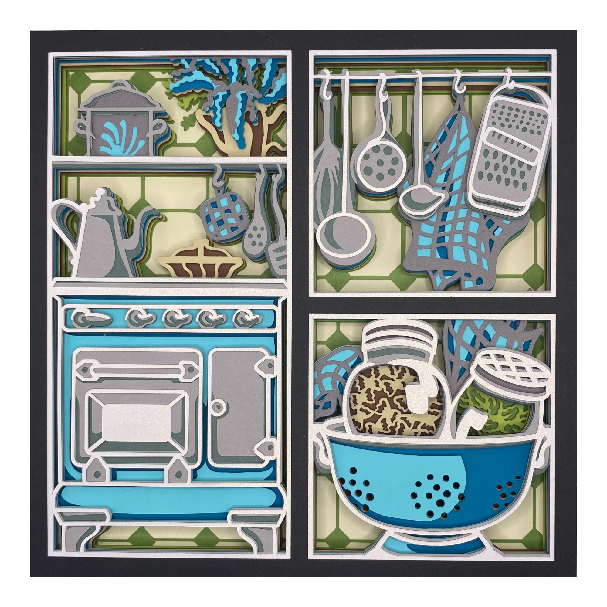 Layered cardstock shadowbox