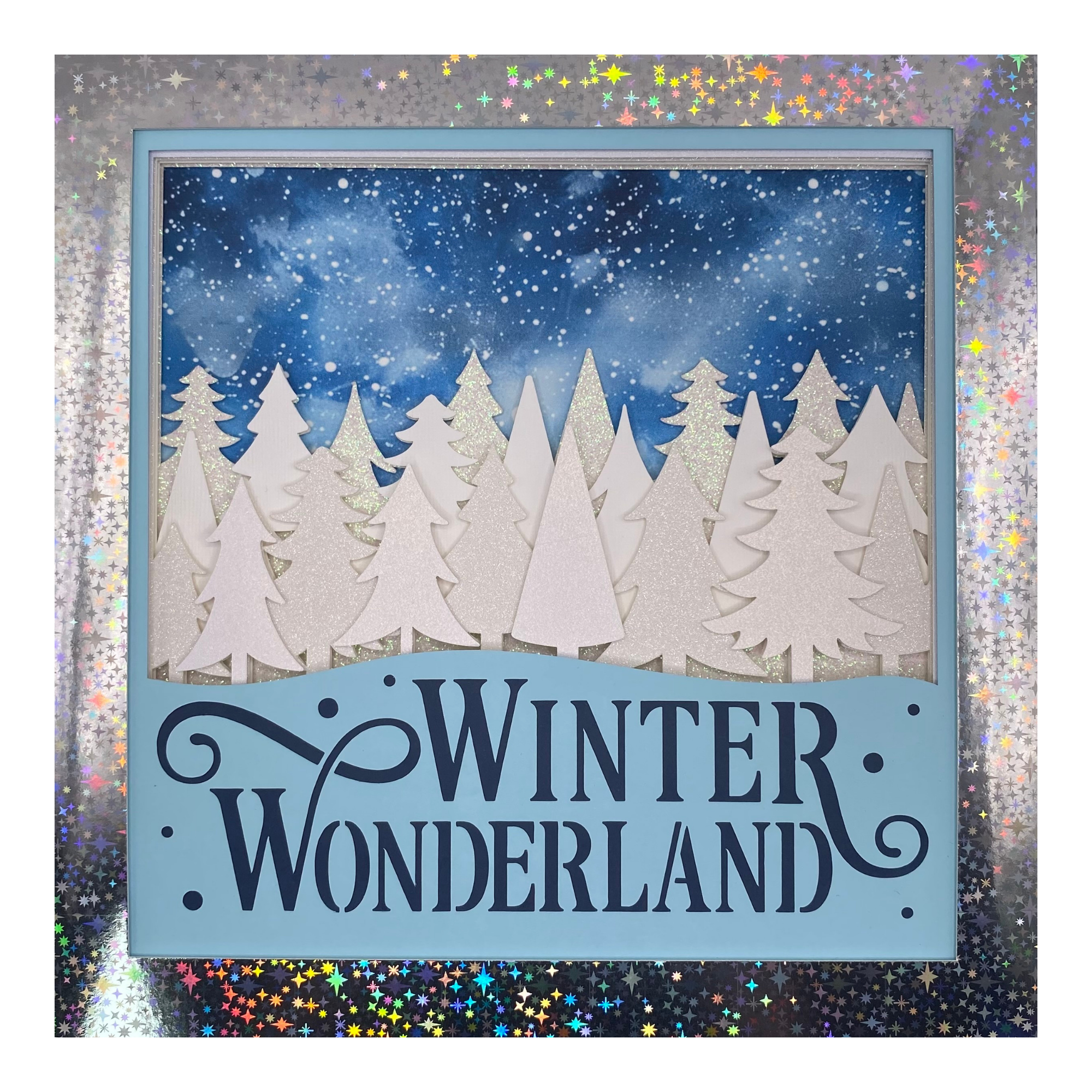 Layered cardstock shadowbox
