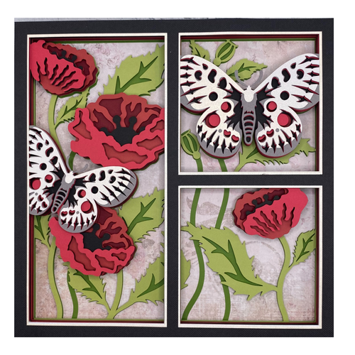 Layered cardstock shadowbox