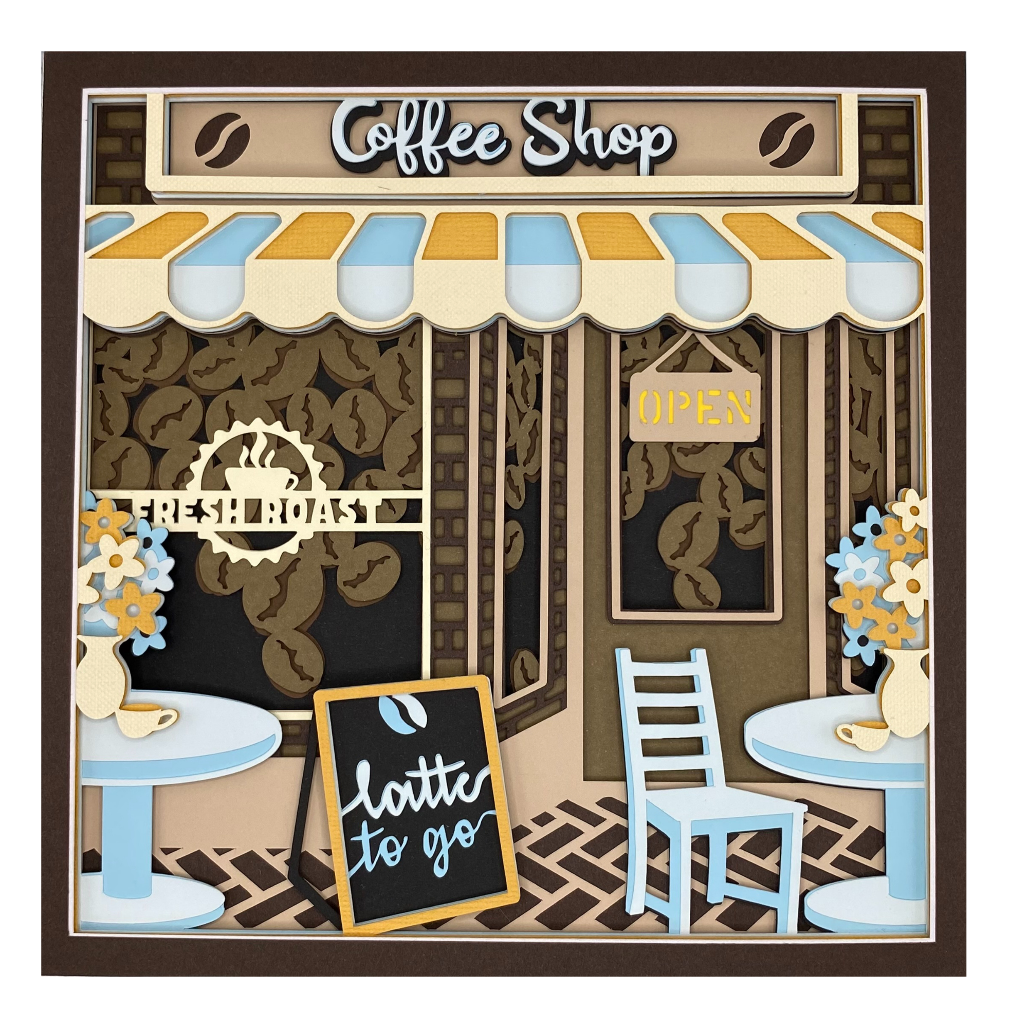 Layered cardstock shadowbox