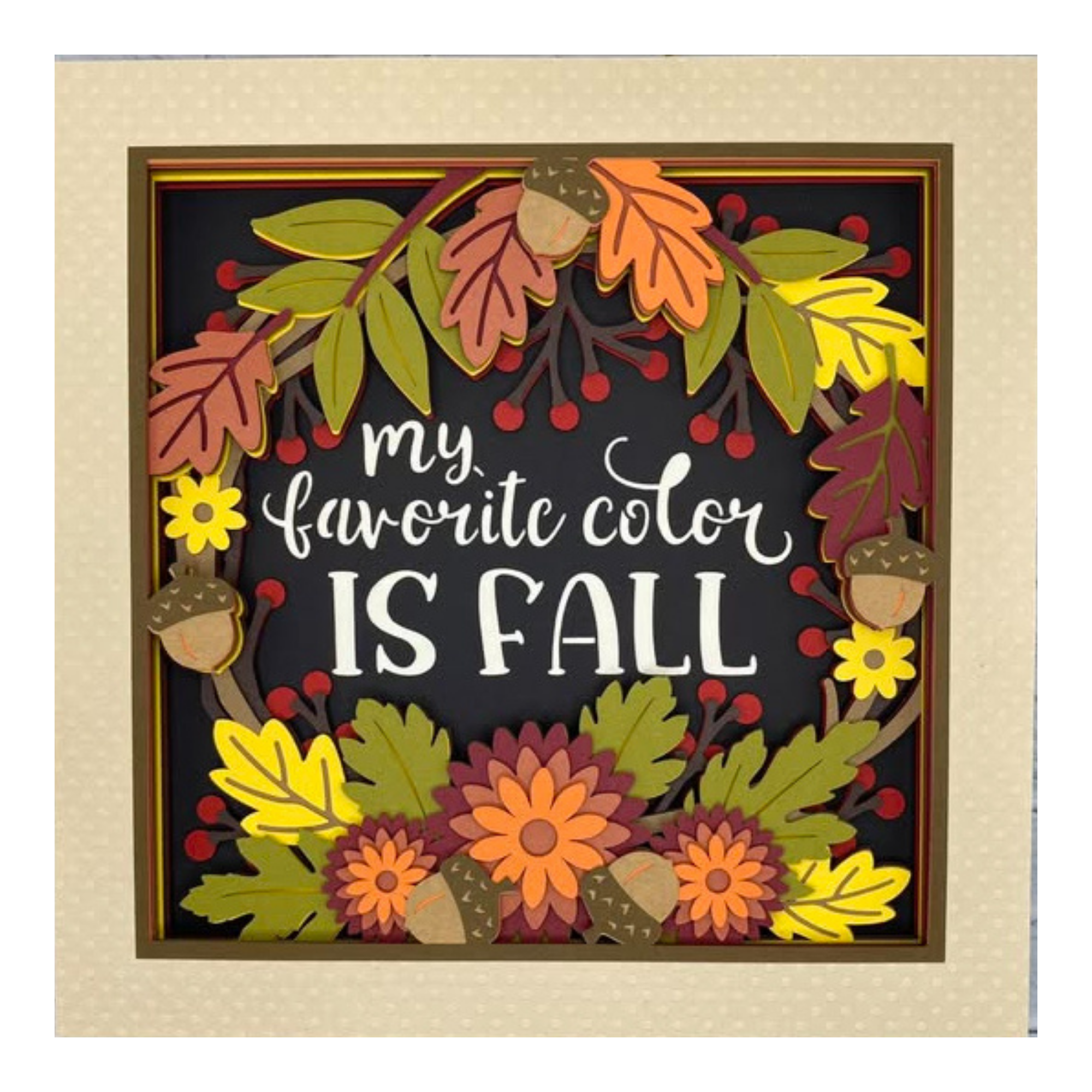 Layered cardstock shadowbox