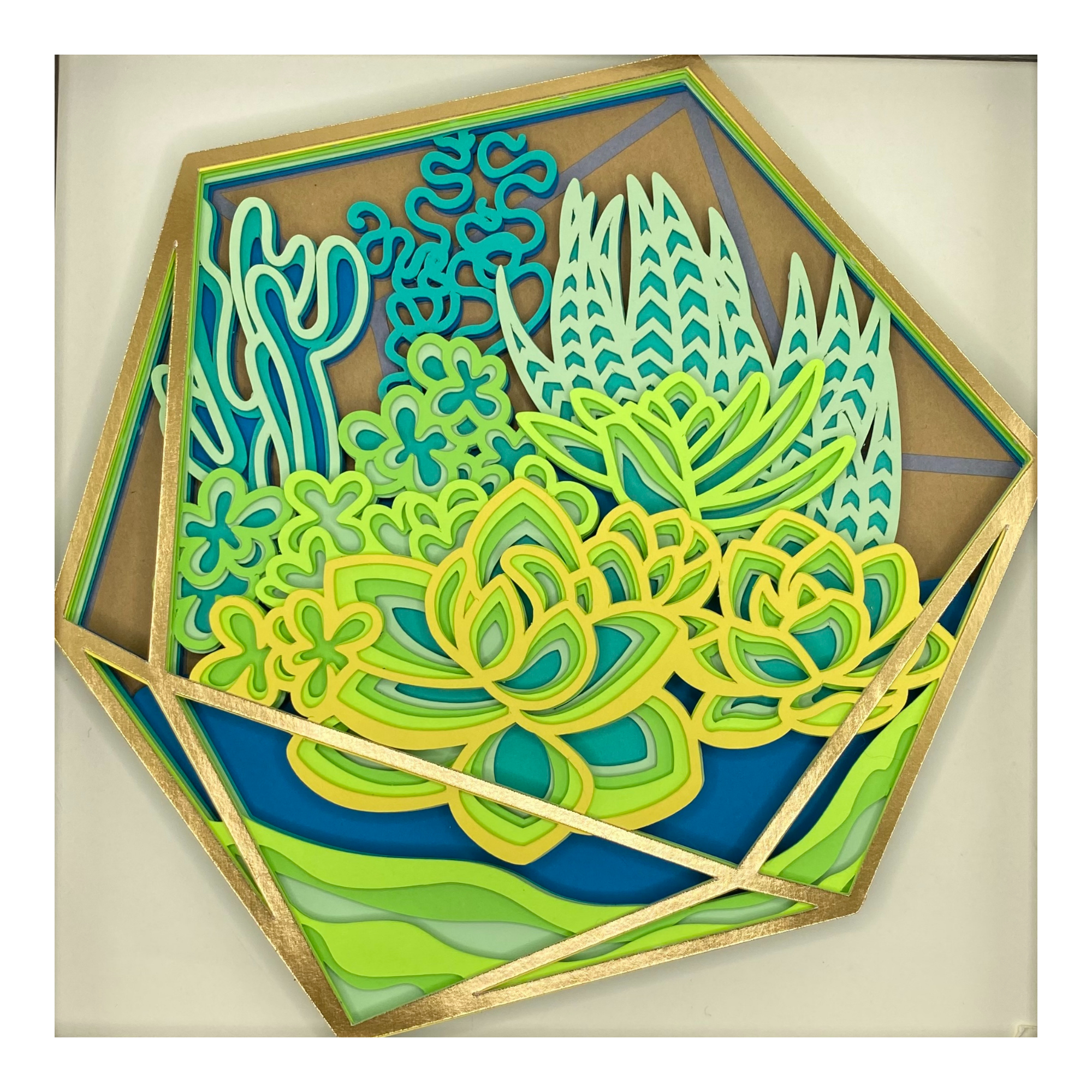 Layered cardstock shadowbox