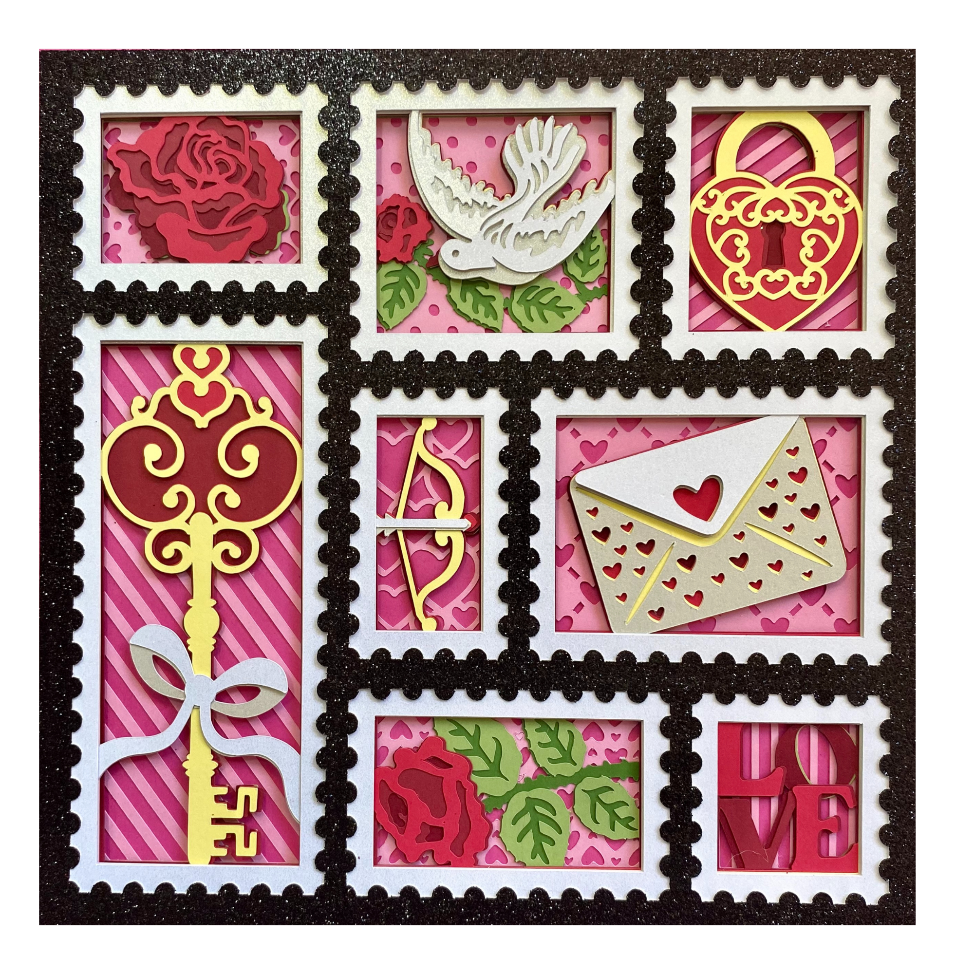 Layered cardstock shadowbox