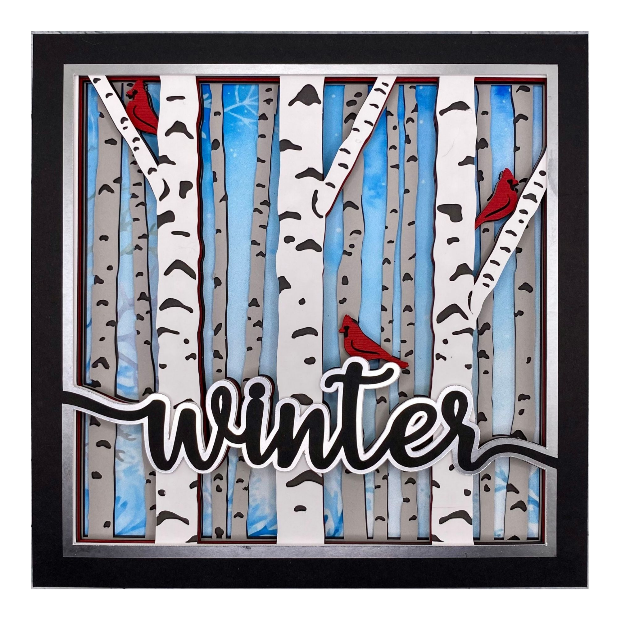 Layered cardstock shadowbox