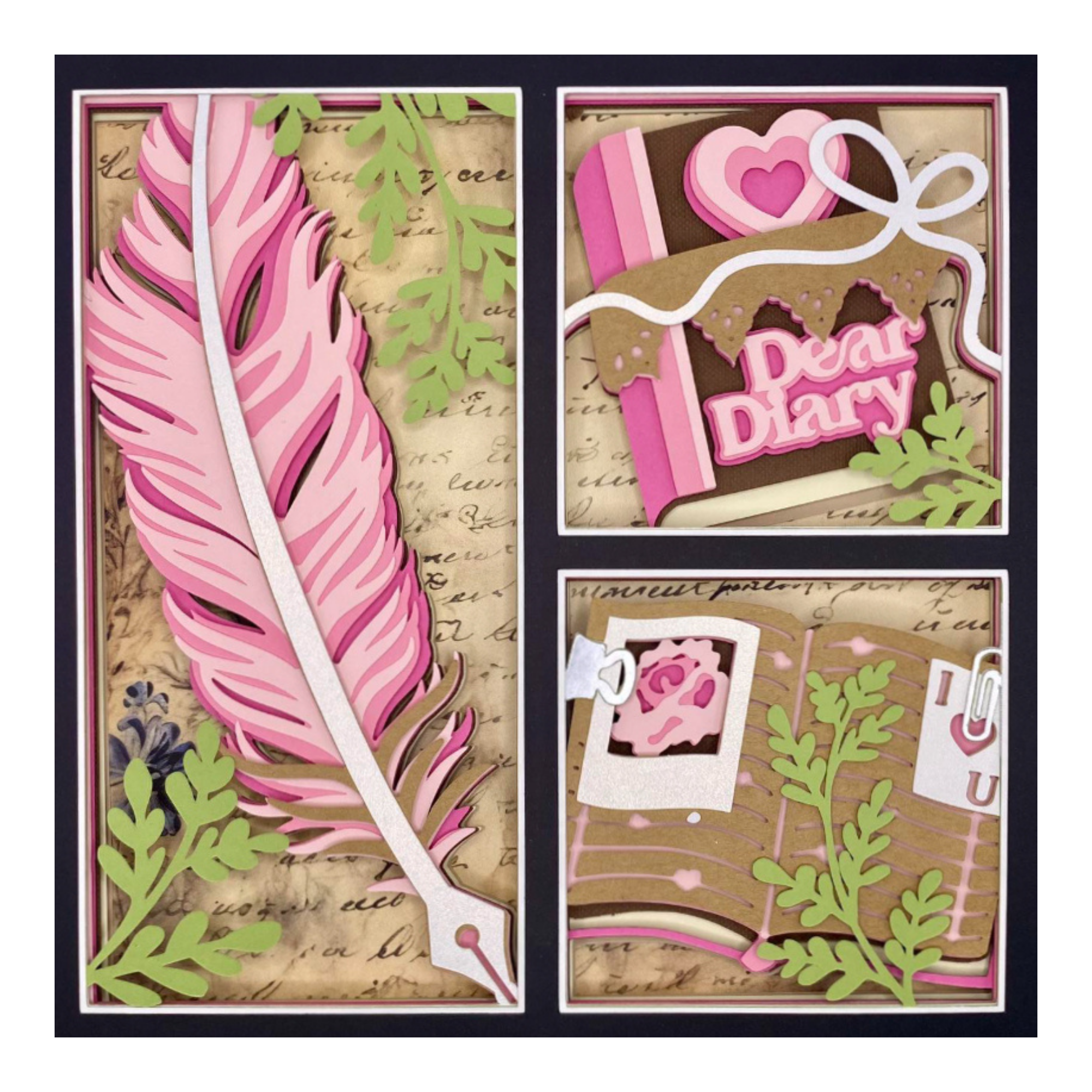Layered cardstock shadowbox