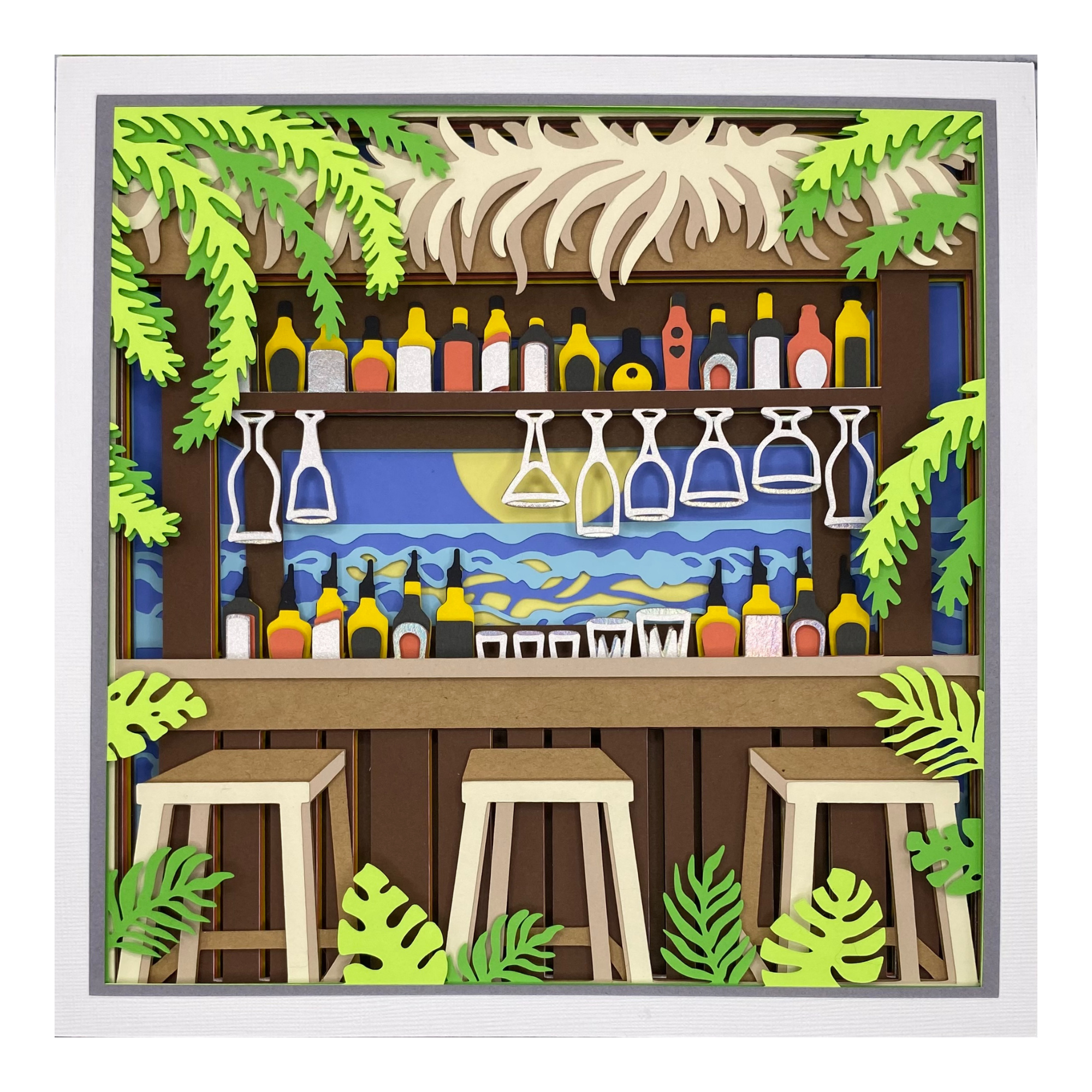 Layered cardstock shadowbox