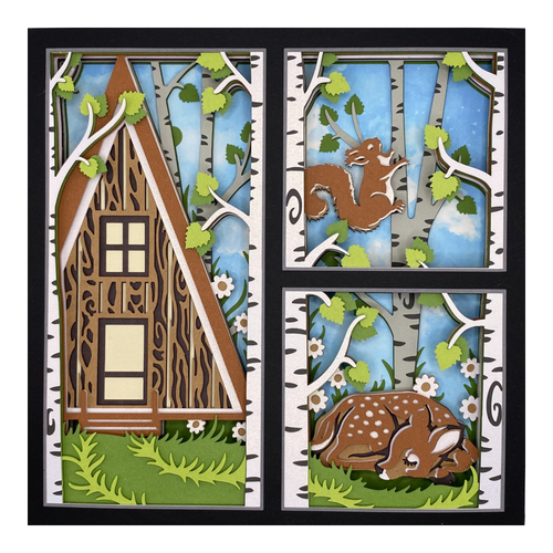 Layered cardstock shadowbox