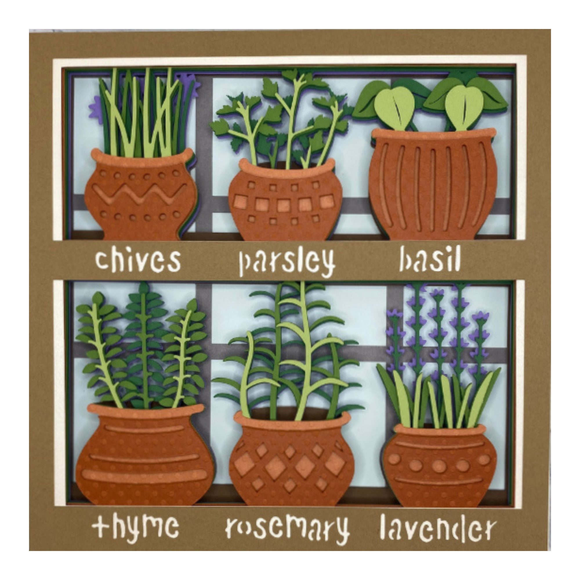 Layered cardstock shadowbox