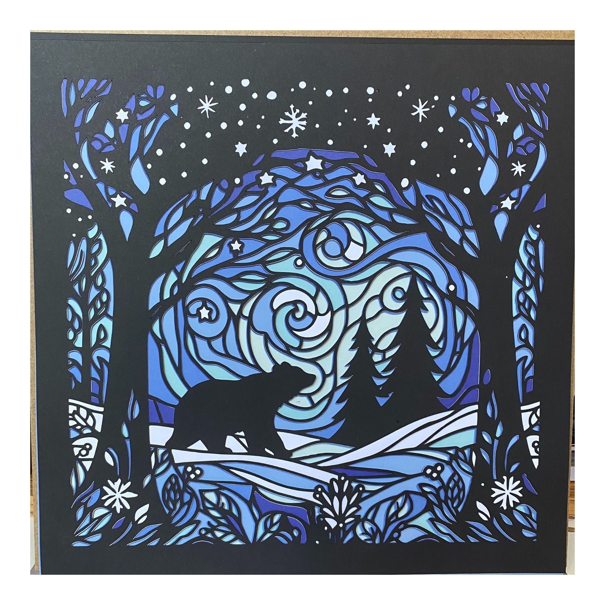 Layered cardstock shadowbox