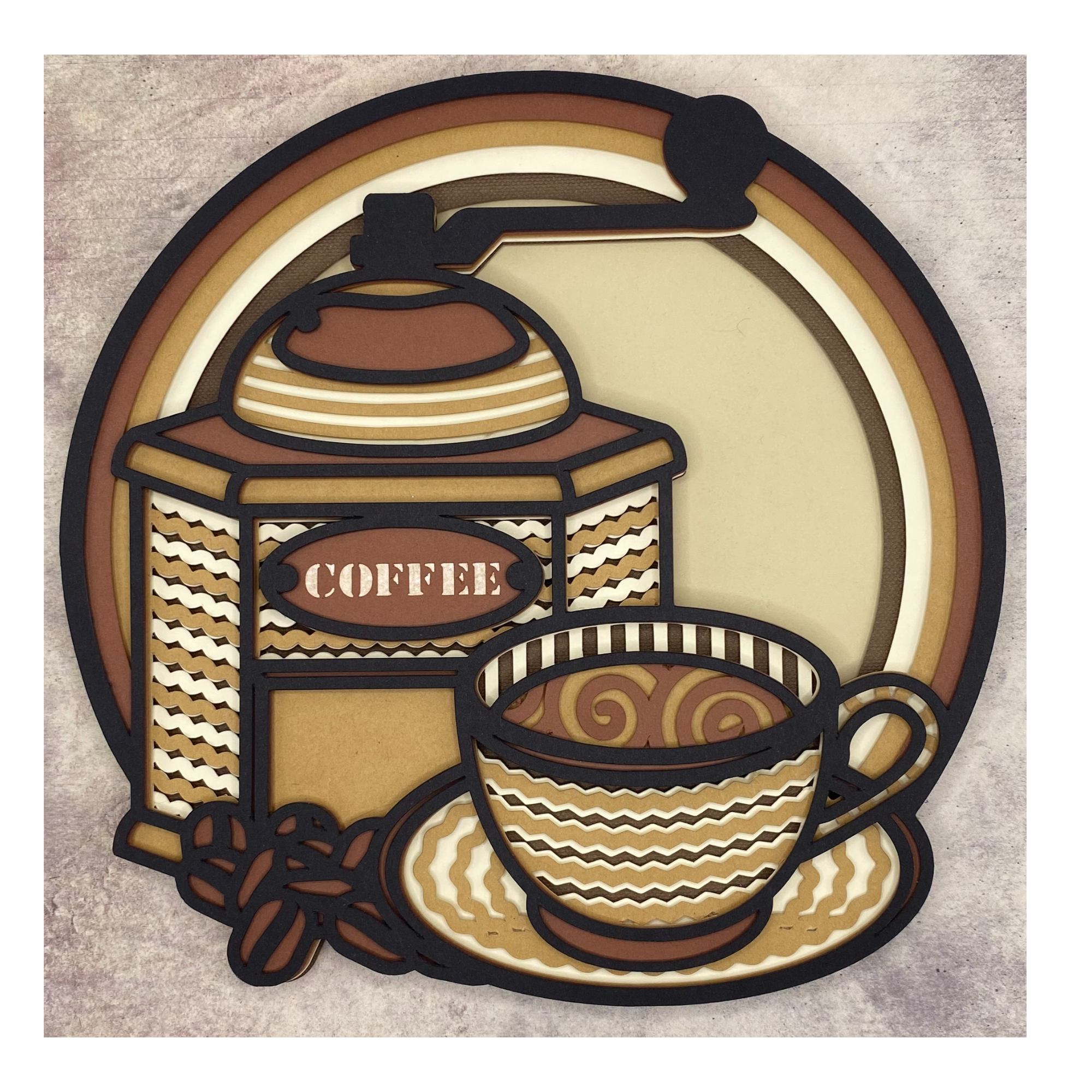 Layered cardstock shadowbox