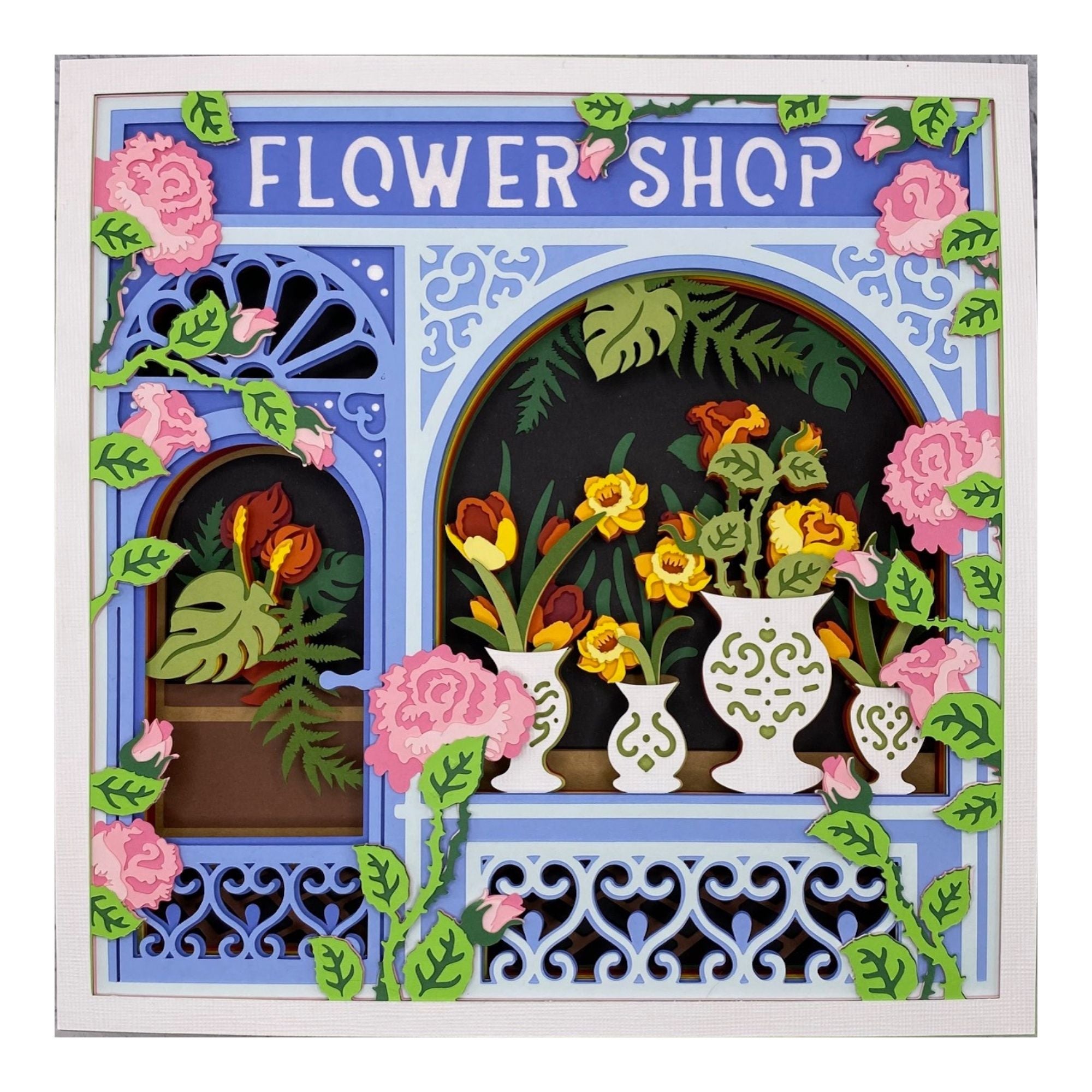 Layered cardstock shadowbox