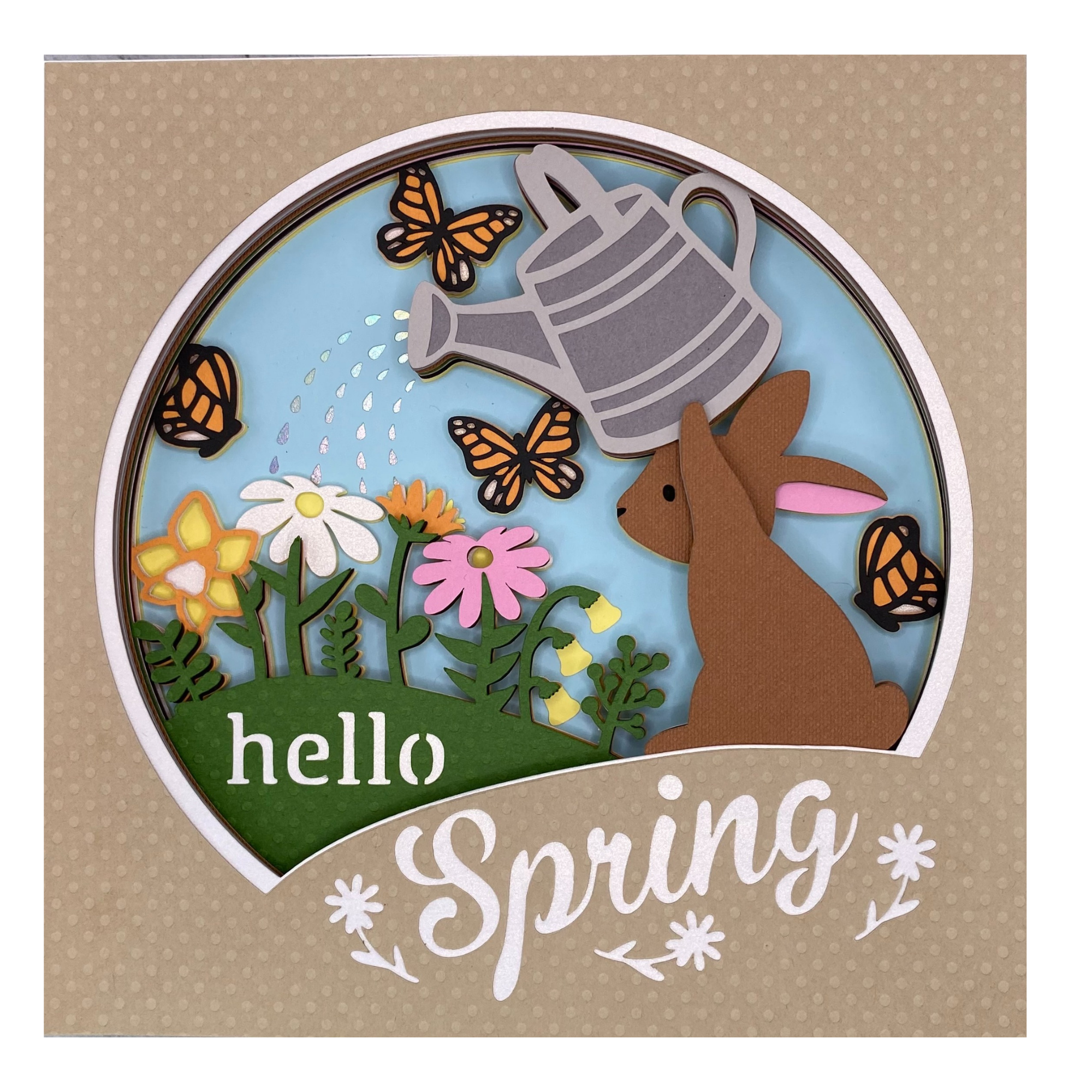 Layered cardstock shadowbox