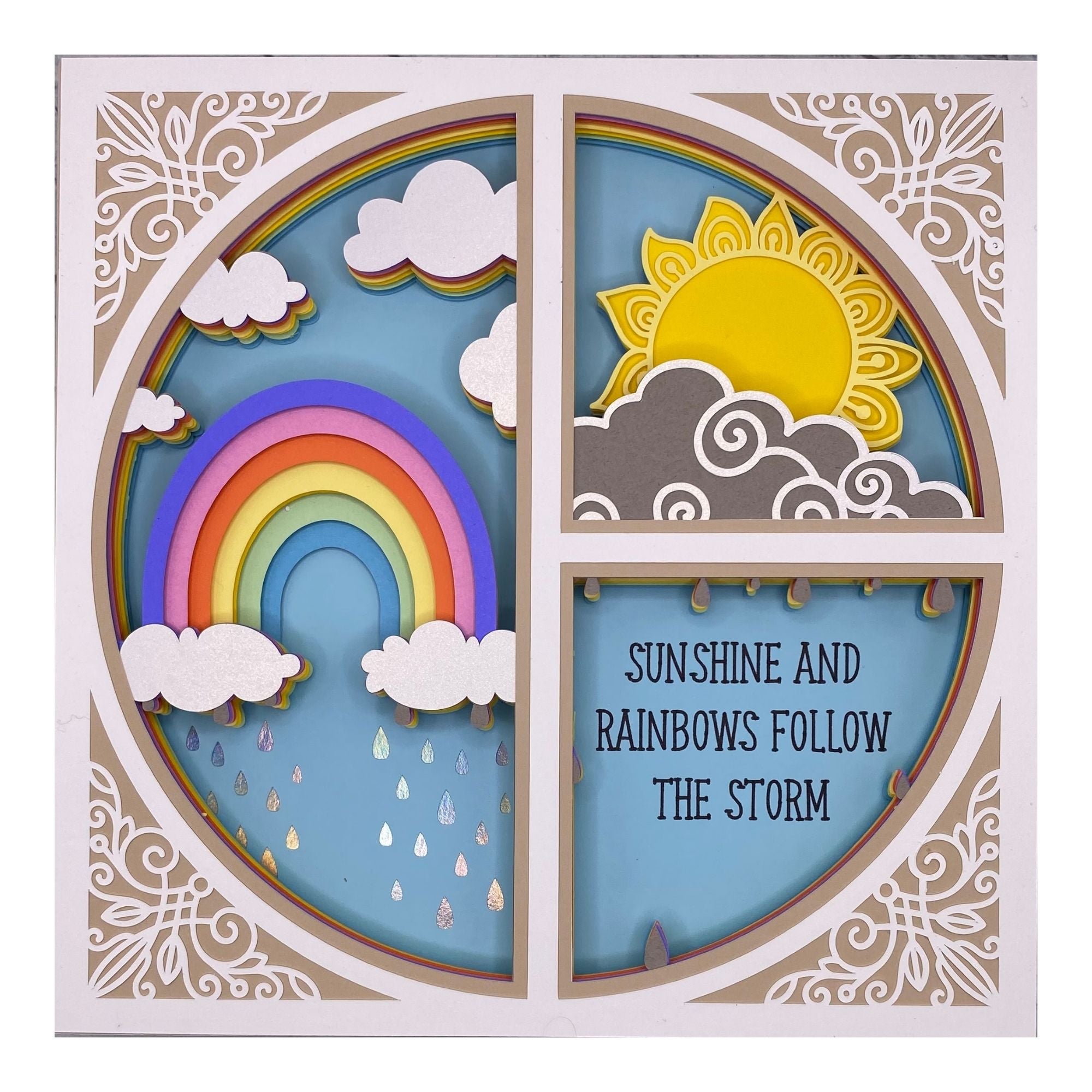 Layered cardstock shadowbox