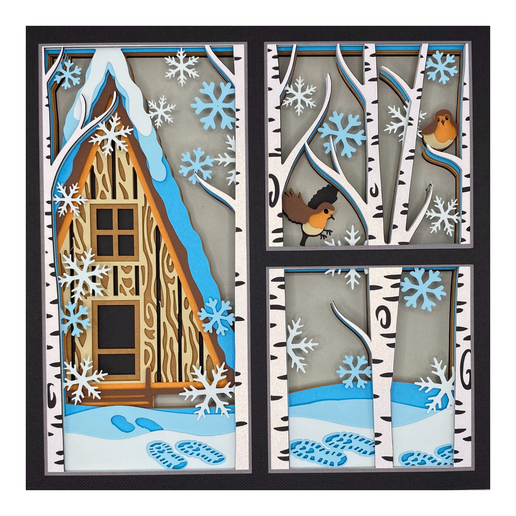 Layered cardstock shadowbox