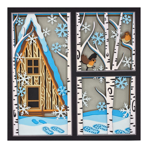 Layered cardstock shadowbox