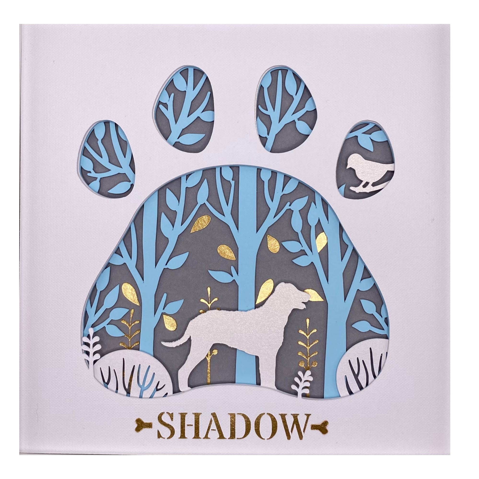 Layered cardstock shadowbox