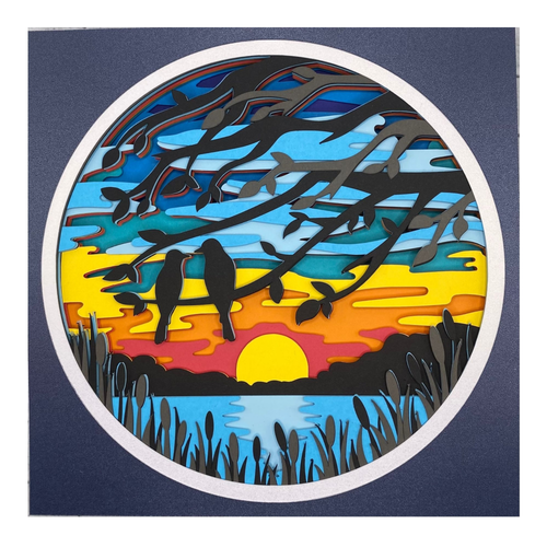 Layered cardstock shadowbox