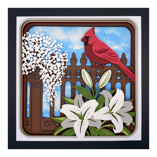Layered cardstock shadowbox