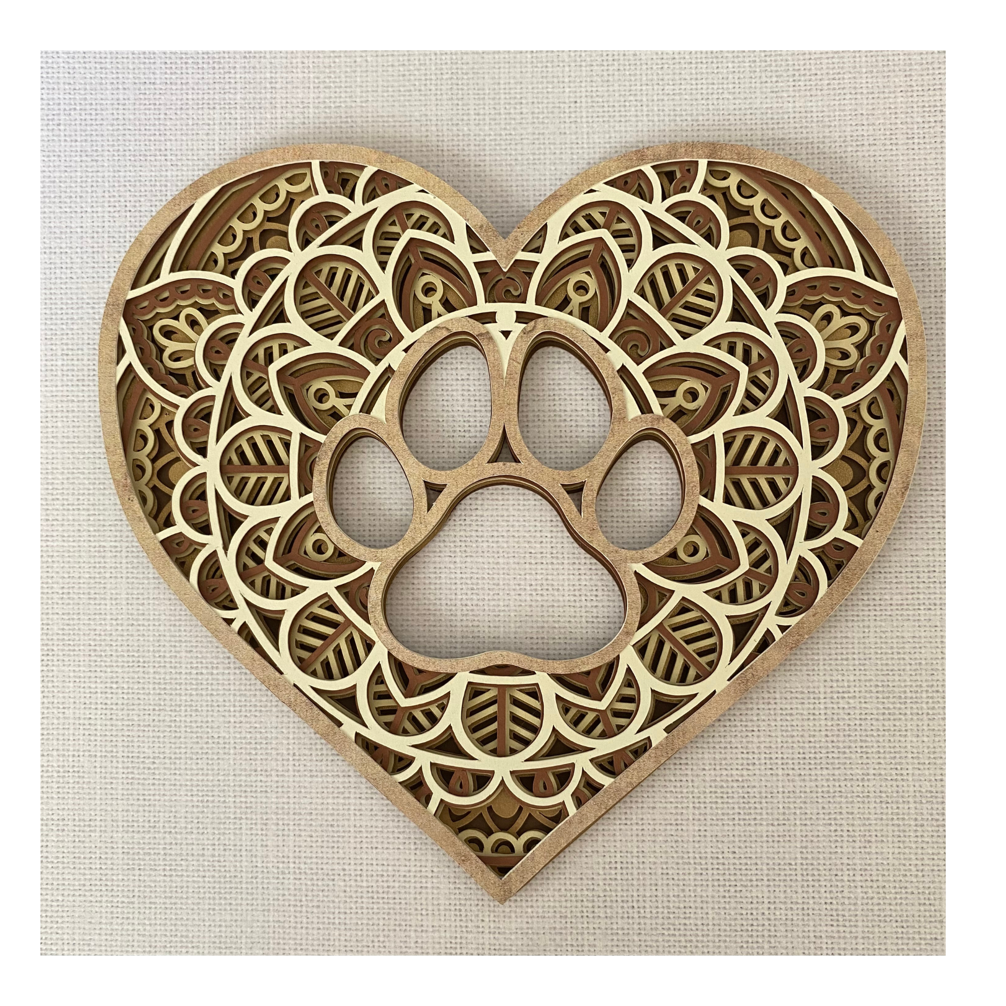 Layered cardstock shadowbox