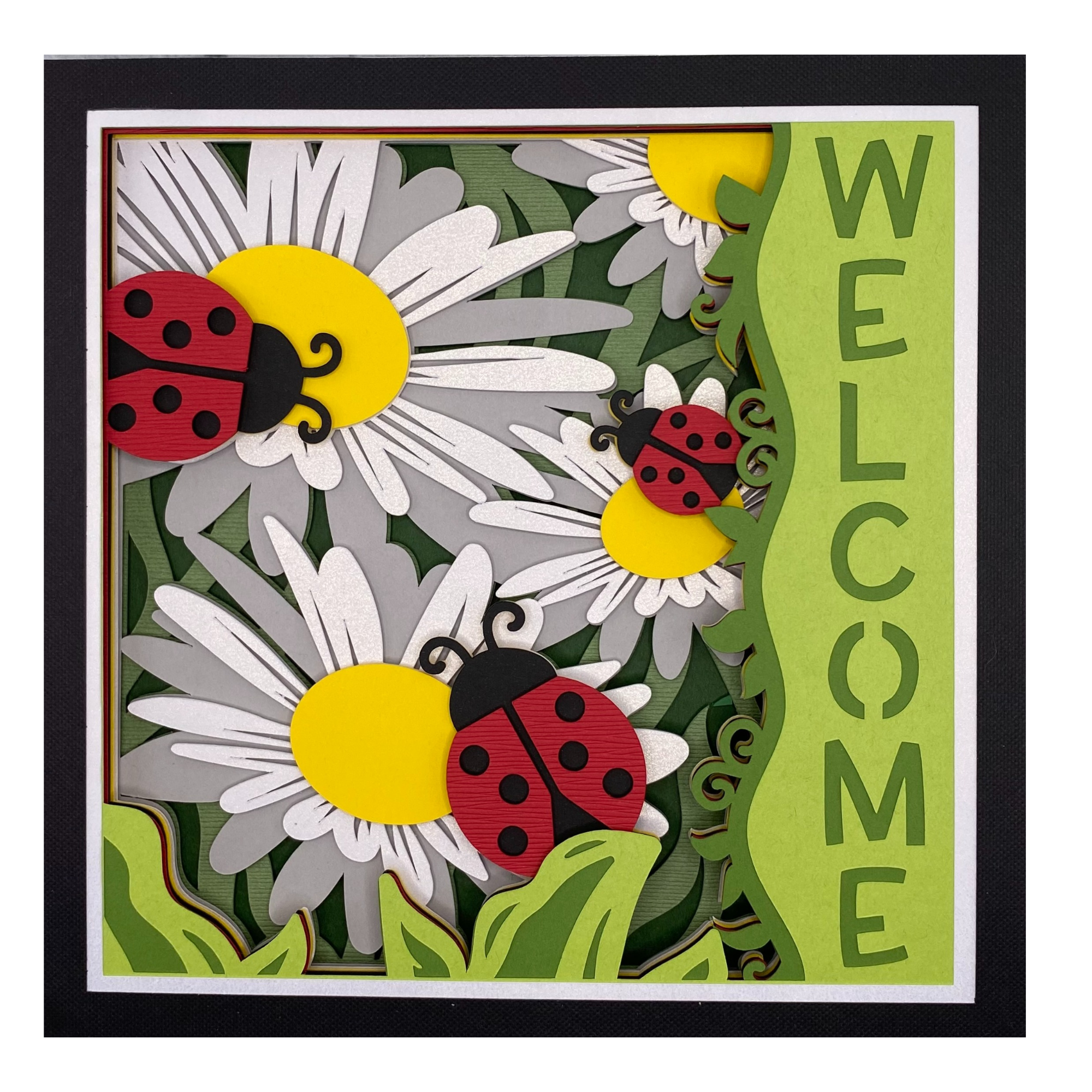 Layered cardstock shadowbox