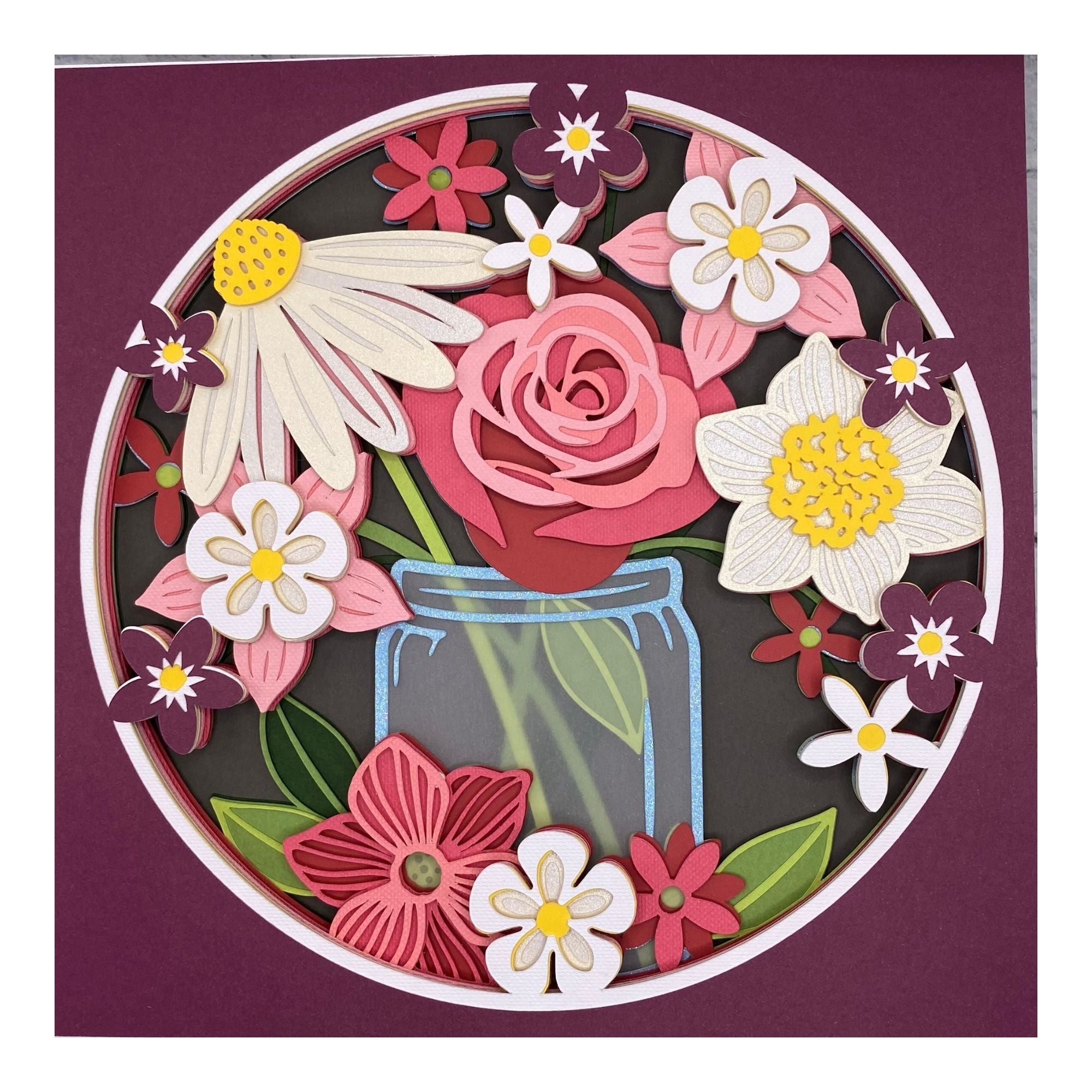Layered cardstock shadowbox