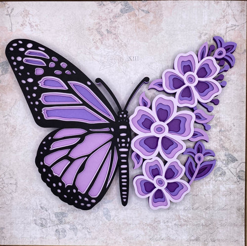 Butterfly/Flowers Split